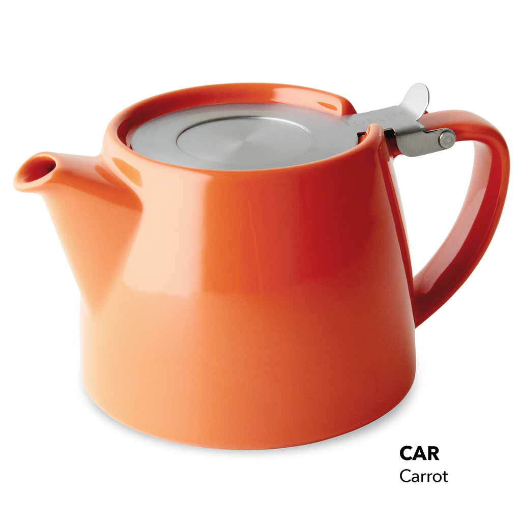フォーライフ ティーポット 陶器 470ml 2-3杯用 茶こし付き 食洗機対応